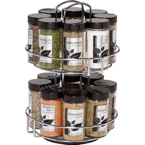 Kamenstein 16 Jar Revolving Chrome Wire Spice Rack Spices And Jars
