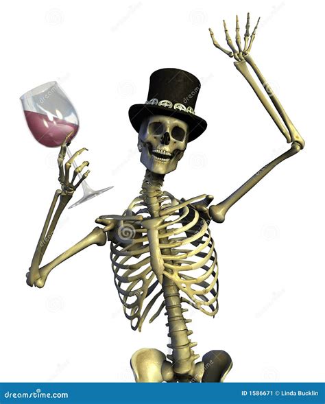 Fun Loving Party Skeleton Stock Illustration Illustration Of Human