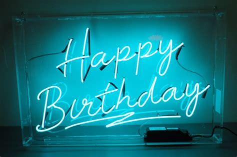 Happy Birthday With Underline Neon Sign Neon Creations