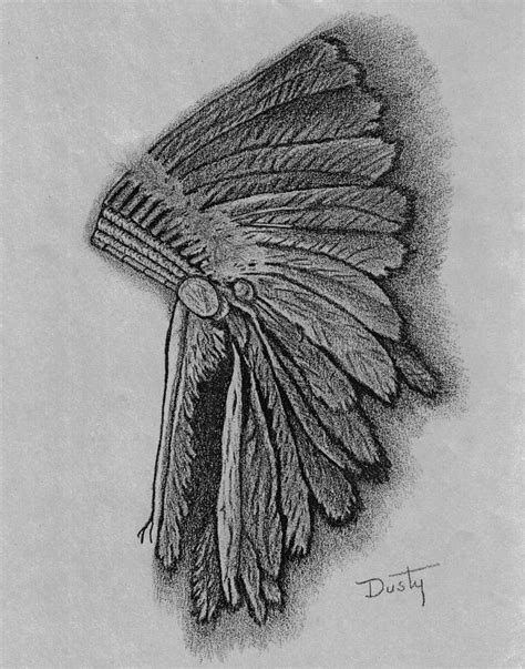 Maybe you would like to learn more about one of these? Sioux Indian Headdress Drawing by Dusty Reed