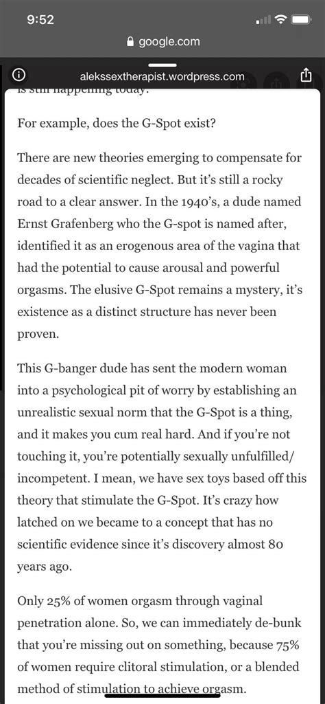 So The G Spot Doesnt Exist I Guess R Menwritingwomen