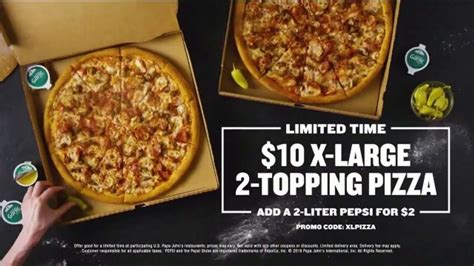 Papa Johns X Large 2 Topping Pizza Tv Commercial Share It Ispottv