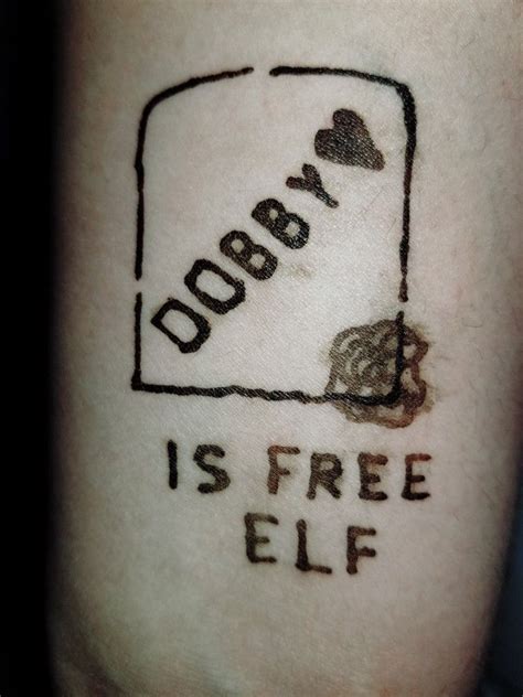 Never Forget Dobby Free Dobby Tattoo Quotes Forget Tattoos