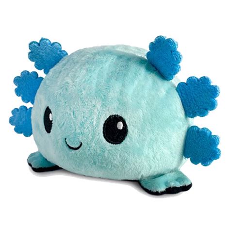 Reversible Plushie Axolotl Blue And Black Plush Toys And Gadgets Zing