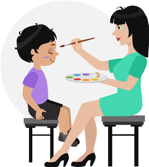 Face Painting Workshops Face Painter Vector Clipart Full Size