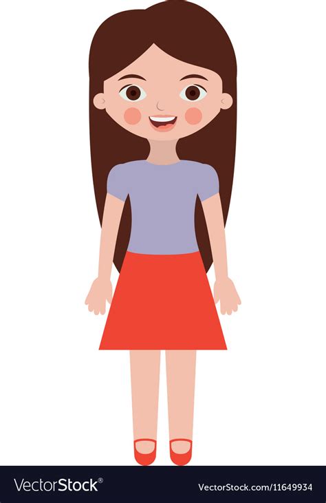 Isolated Girl Cartoon Design Royalty Free Vector Image