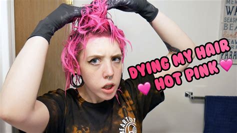💖dying my hair hot pink💖 youtube
