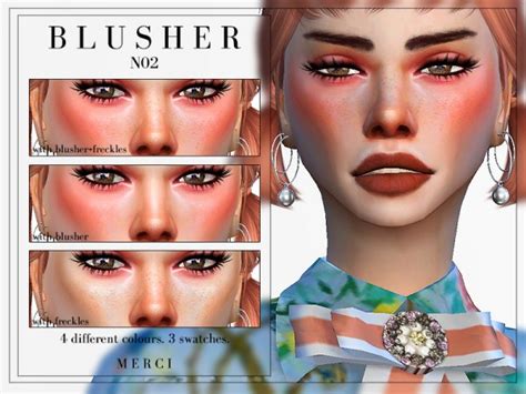The Sims Resource Blusher N02 By Merci • Sims 4 Downloads