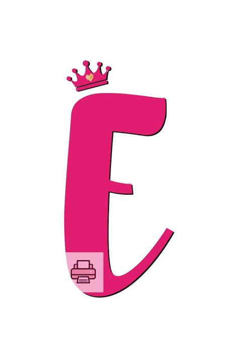 Free Printable Letter E Hot Pink Queenprincess Alphabetcrown