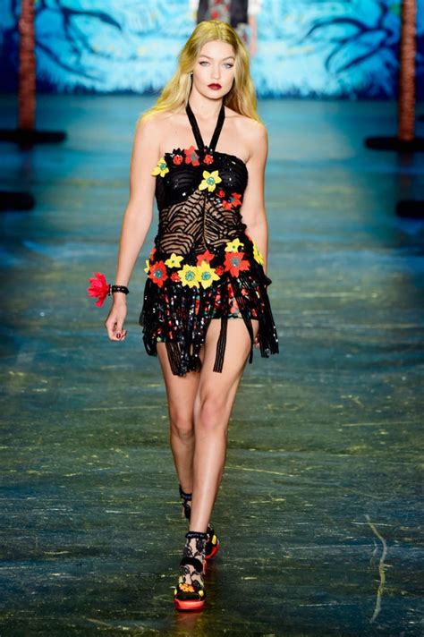 Gigi Hadid Anna Sui Spring 2016 Show New York Fashion Week • Celebmafia