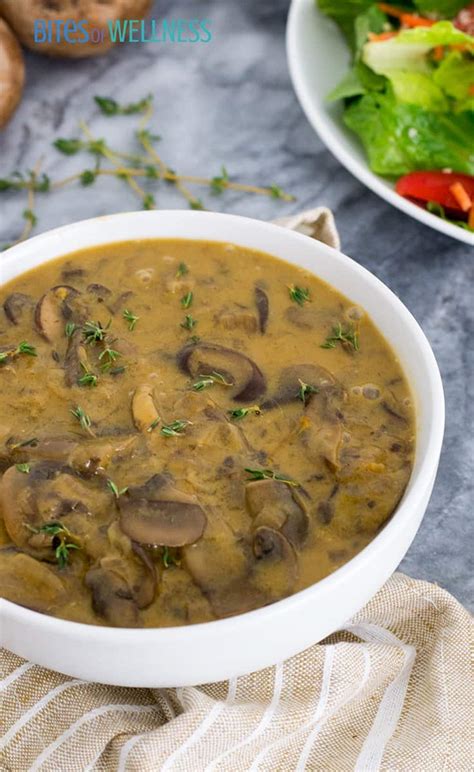Add mushrooms and saute for 5 minutes. Best Ever Mushroom Soup (Dairy-Free, Gluten-Free) | Bites ...