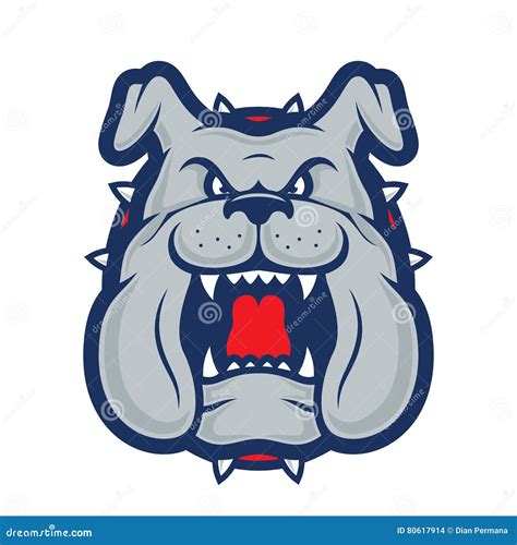 Cute Bulldog Mascot Clipart