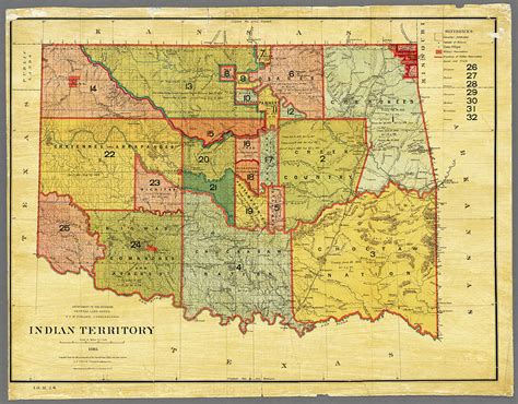 Indian Territory Map 1885 Photograph By Phil Cardamone Fine Art America