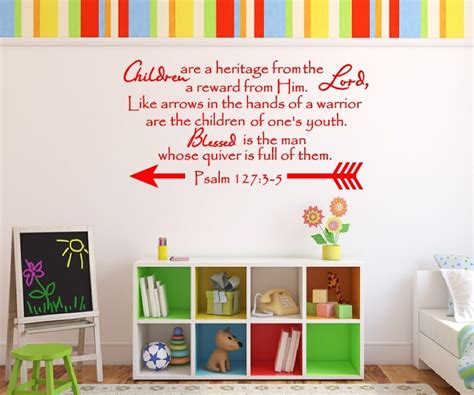 Bible Verse Decal Christian Wall Decal Children Are A Etsy