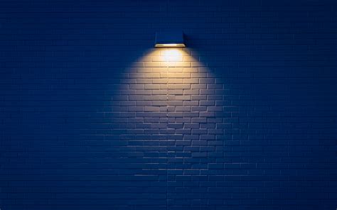 Download Wallpaper 3840x2400 Lamp Wall Brick Light