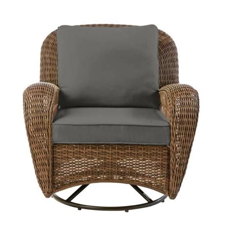 Check spelling or type a new query. Hampton Bay Beacon Park Brown Wicker Outdoor Patio Swivel ...