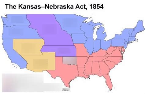 The Kansas Nebraska Act Map Diagram Quizlet