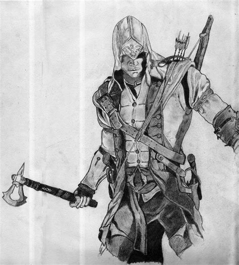 Assassins Creed Connor Sketch By Vis Al Ghul On Deviantart