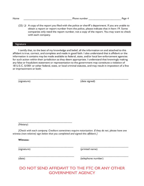 Identity Theft Affidavit Form Pdf Fill Online Printab