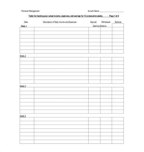 budget tracker templates  sample  format