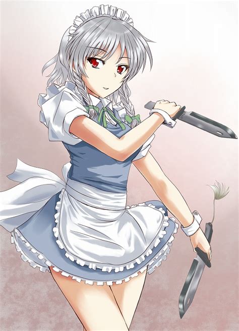 the big imageboard tbib a nori bad id bad pixiv id braid hairband izayoi sakuya knife maid