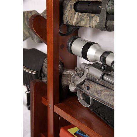 Diy Locking Wall Gun Rack Pine Wooden Vertical Gun Rack 10 Place Long