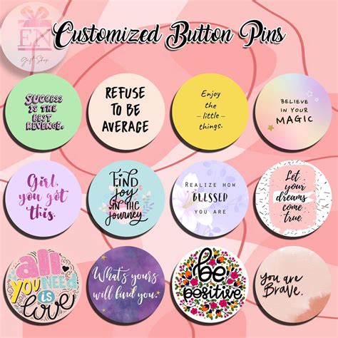 Personalized Design Button Pins Shopee Philippines
