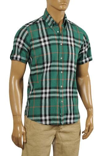 Burberry brit mens long sleeve button up front shirt 2xl t274. Mens Designer Clothes | BURBERRY Men's Short Sleeve Button ...