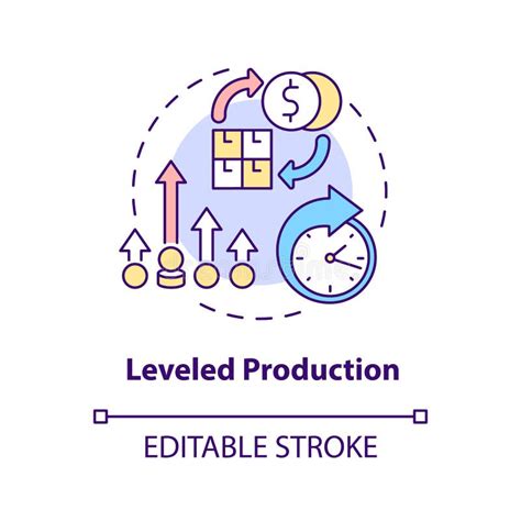 Leveled Production Concept Icon Stock Vector Illustration Of Quality
