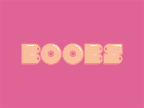 Dribbble Boobs Type Png By Stephen Leadbetter