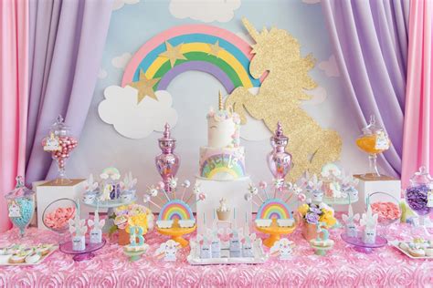Unicorn Birthday Party And Dessert Table Unicorn Themed Birthday