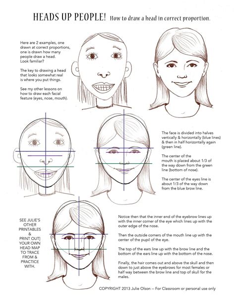 Art Handouts Face Drawing Drawing People