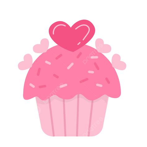 Cupcakes Fofos Com Corações Png Bolos De Copo Sobremesa Doce