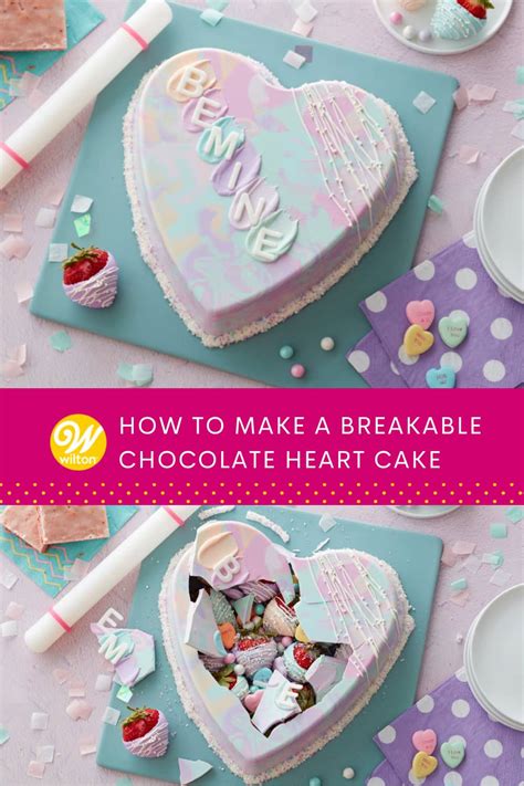 How To Make A Breakable Chocolate Heart Wilton S Baking Blog