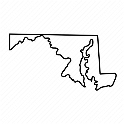 Geography Map Maryland State Usa Icon Download On Iconfinder