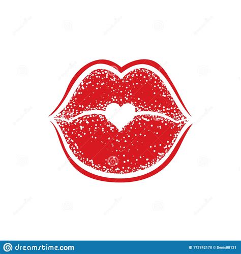 modern lips prints on a white background vector womans girl lipstick kiss mark stock vector