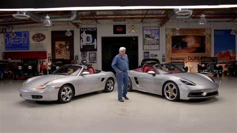 Jay Leno Celebrates 25 Years Of Porsche Boxster By Driving His First