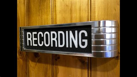 Broadcast Recording Studio Warning Light Up Sign Old Chrome Finish
