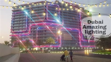 Amazing Lighting In Dubai Lighting Show At Arabian Gate Dso Youtube