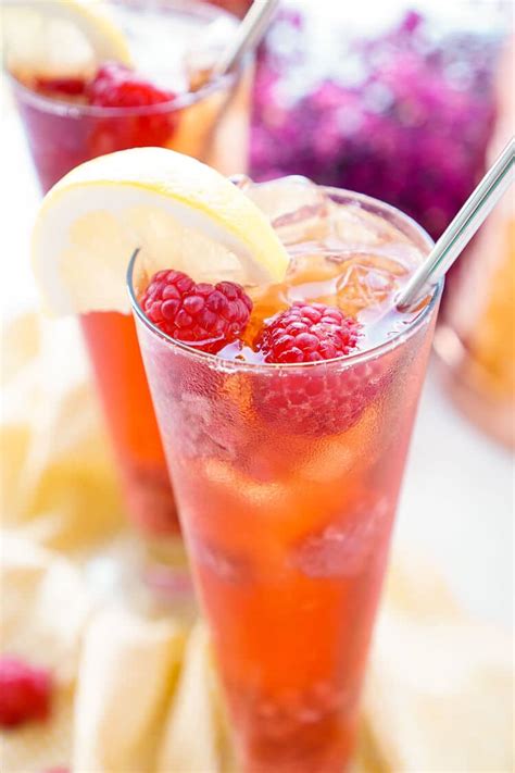 Homemade Raspberry Iced Tea Recipe Sugar And Soul