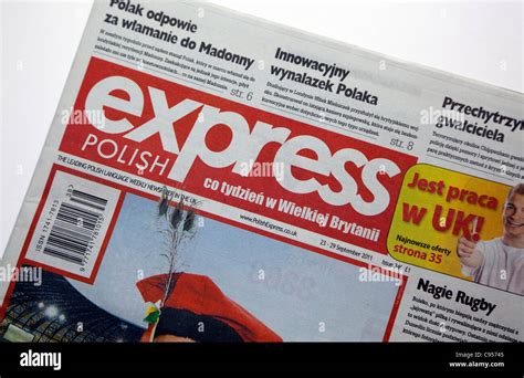 Express Polish Language Free Weekly Newspaper London Stock Photo Alamy