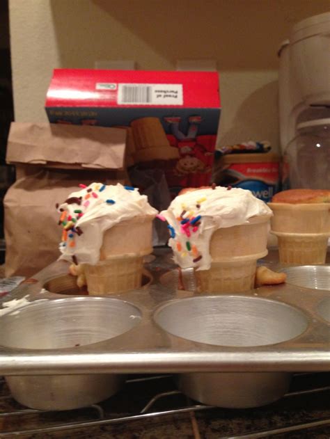 Cupcake Cones Mine Did Not Come Out Exactly Right But It Did End Up Kinda Neat Melted Cupcake