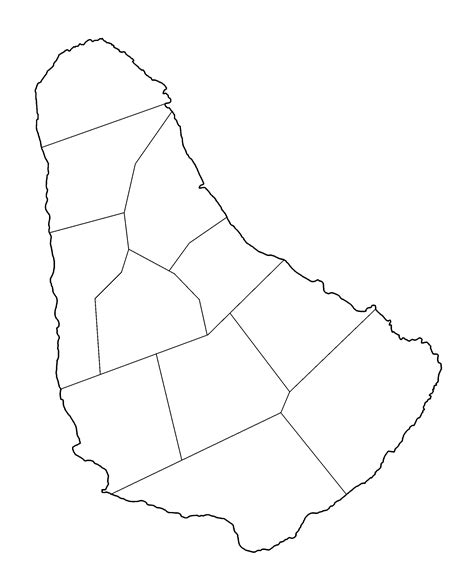 Barbados Map Blank