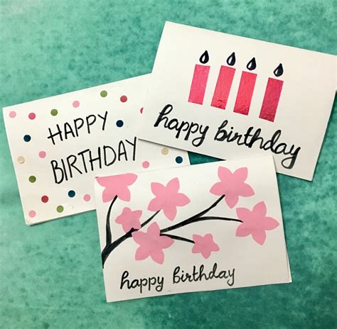 3 Easy 5 Minute Diy Birthday Greeting Cards Holidappy 10 Simple Diy