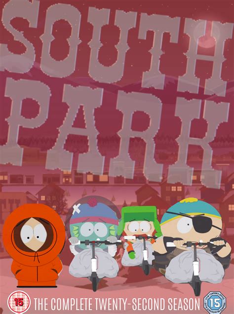 On south park season 22 episode 10, the boys want to win the bike parade but their chances end up in jeopardy when kenny decides he's going to quit. Made a DVD cover for South Park Season 22 : southpark