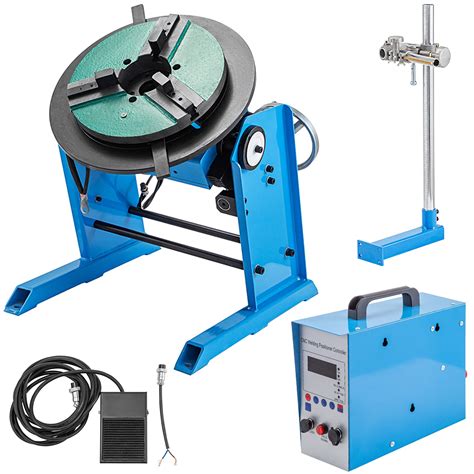Rotary Welding Positioner Touch Screen 100kg Turntable Table 3 Jaw Lat