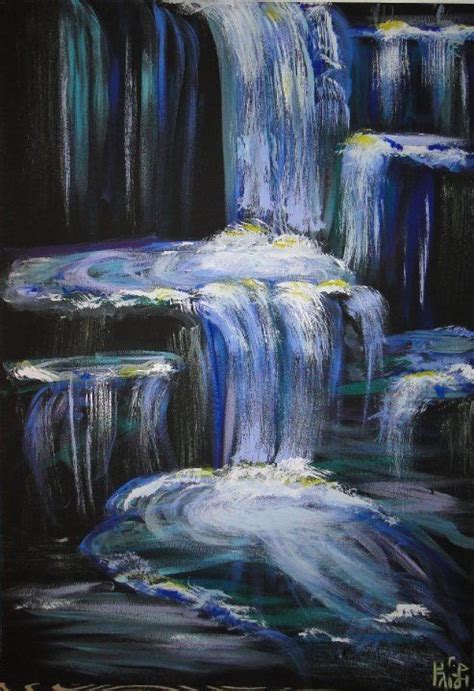 Waterfalls Acrylic Waterfall Paintings Waterfall Art