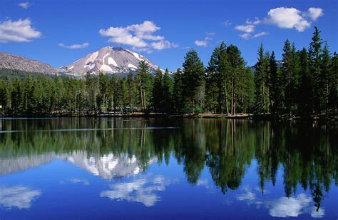 Mt Lassen And Reflection Lake Lassen By John Elk Iii