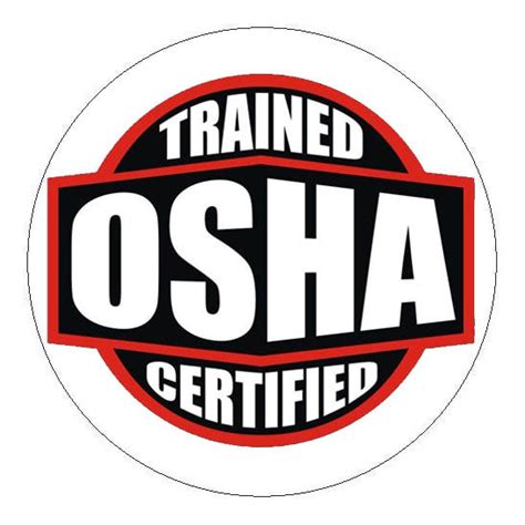 Osha Certified Trained Hard Hat Sticker 2 Inch Circle Construction