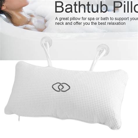 Comfortable Anti Slip Bathtub Pillow Spa Bath Bathtub Cushion Soft Headrest Suction Cup Bathtub